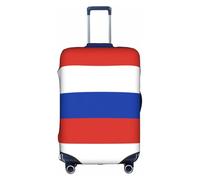 Yanyu Russian flag Print Universal Suitcase Cover Elastic Washable Travel Luggage Protector Adult Luggage, White, M