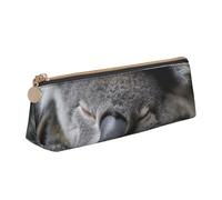 YANYU sleeping koala cap Print Functional Pencil Case Large Capacity 8.3 x 2.2 x 2.4In Triangle Pouch with Zipper