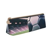 YANYU Soccer Ball Print Functional Pencil Case Large Capacity 8.3 x 2.2 x 2.4In Triangle Pouch with Zipper
