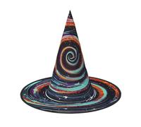YANYU Space Spiral Cosmic Print Carnival Unisex Costume Halloween Witch Hat For Parties Masquerades Role-Playing