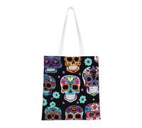 YANYU Sugar Skull Print Lightweight Bag Reusable Travel Bags Stylish Comfort Gym Shopping Ample Storage