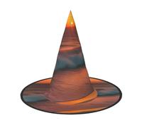 YANYU Sunset At The Beach Print Carnival Unisex Costume Halloween Witch Hat For Parties Masquerades Role-Playing
