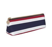 YANYU Thailand Flag Print Functional Pencil Case Large Capacity 8.3 x 2.2 x 2.4In Triangle Pouch with Zipper, White, One Size