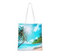 YANYU Tropical Ocean Beach Theme Print Lightweight Bag Reusable Travel Bags Stylish Comfort Gym Shopping Ample Storage