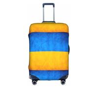 Yanyu Ukrainian flag Print Universal Suitcase Cover Elastic Washable Travel Luggage Protector Adult Luggage, White, S