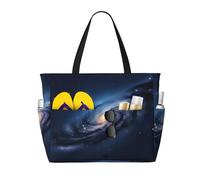 YANYU Universe Milky Way Galaxy Print Functional Beach Bag Fashionable Summer Bags Reusable Picnic Gym Camping Holidays