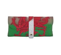 YANYU Welsh Dragon Print Universal Sun Glasses Case Soft Eyeglass Pouch 6.7 X 3.5in Protective Glasses Bag