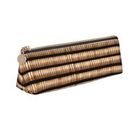 YANYU Wicker Woven pattern Print Functional Pencil Case Large Capacity 8.3 x 2.2 x 2.4In Triangle Pouch with Zipper, White, One Size