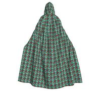 YANYU World Map Print Unisex Adult Halloween Hooded Cloak Full Length Cloaks With Vibrant For Cosplay