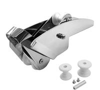 YANYUCB Bow Anchor Roller with pivoting Dual-Rolle Stainless Steel 316 for 16.5 LB - 33 LB Anchor Pivoting Head Bow Rollers for Boats (Straight Bottom)