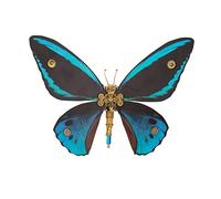 YANYUESHOP 3D Metal Puzzle, 150PCS DIY Assembly Butterfly Insect Model Kit, Detachable 3D Jigsaw Puzzles Stainless Steel Building Kit for Adults, Steampunk Mechanical Educational Kits