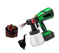 YANYUESHOP Cordless Chocolate Spray Gun, 800W Rechargeable Chocolate Spray Gun, 3 Spray Shapes, Adjustable Flow Rate, Suitable for Decorating Cakes, Chocolate, Mousse and Fondant Cakes