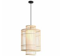 YANZHAOA Chinese Pendant Lamps Hollowout Vintage Hand-woven Ceiling Lamp Bamboo Woven Lampshade Antique Lantern Minimalism Country Wicker Rattan Home Lighting for Bedroom, Living Room, Study