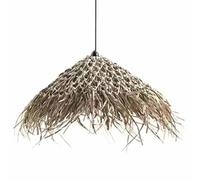 YANZHAOA Chinese Pendant Lights Minimalist Straw Hat Embedded Ceiling Fixture rattan Weaving Lampshade Hanging Light Country Wicker Rattan Home Lighting For Bedroom, Living Room, Dining Room