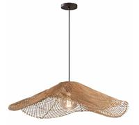 YANZHAOA Rattan Weaving Pendant Lights Japanese Retro Silent Wind Ceiling Fixture Country Wicker Rattan Home Lighting Hand Knitted Hanging Light Basket for Living Room, Dining Room And Bedroom