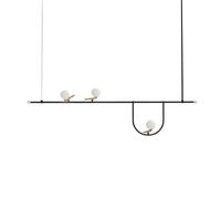 YANZI 1 Pendant White/ Brushed Brass/ Black