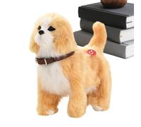 yanzisura Barking Dog Toy,Tail Wagging Barking Interactive Puppy | Realistic Sensing Interactive Electronic Dog Stuffed Animal with Music,for Kids Play Bedroom Park Decoration