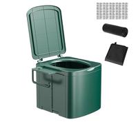 yanzisura Camping Portable Toilet, Ergonomic Handle Outdoor Toilet, Heavy Duty Side Storage Bracket Training Seat Potty for Truck Boating Kids Hiking Rv Beach Adults