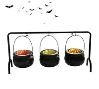 yanzisura Cauldron Pot | Halloween Witch Candy Jars | Holiday Tableware Candy Bucket for Outdoor Indoor Snacks Home Patio Lawn Backyard Garden Porch Daily Living Room