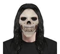 yanzisura Halloween Skull Masque, Realistic Latex Skeleton Masque, Adults Scary Devil Masques Cosplay Costume, Breathable Creepy Masques For Men Women, Realistic Latex Scary Maske For Cosplay