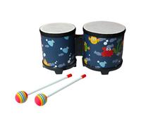 yanzisura Kids Bongos - Percussion Instrument Kids Drum Musical Toy - Cute Wooden Musical Instruments with 2 Colorful Drumsticks, Christmas Birthday Gift