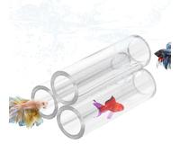 yanzisura Shrimp Shelter Tube - Transparent Acrylic Shrimp Nest Fish Tank Shelter - Small Fish-Shrimp Habitat, Breeding Tube Hiding Cave Hideaway Pipes