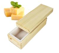 yanzisura Silicone Soap Molds, Rectangular Silicone Moulds Wooden Box with Lid, 1300ml Easy Release Art Craft Maker Moulds for Handcraft Handmade Chocolate Cake Pudding Projects
