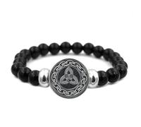 Yao0dianxku Celtic Love Knot Bracelet~ Lovers Trinity Knot Bracelet Eternal Love Celtic Bracelet Celtic Heart Bracelet Wedding Bridesmaid Jewelry, 2cm, Zinc, glass