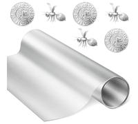 Yaocom 1 Roll Aluminum Metal Foil Roll 12 Inches x 20 Feet Aluminum Flashing Roll Wide Silver Sheet Metal Roll Multipurpose Metal Sheets for Crafts DIY Art Project