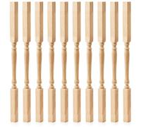 Yaocom 10 Pack Railing Spindles White Vinyl Deck Railings Colonial Style Deck Balusters for European Home Decorative Outdoor Stair Porch Fencing Railings