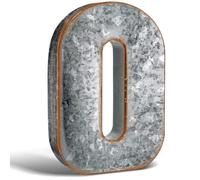 Yaocom 12" Metal Letter O Wall Decor Large Galvanized Letter 3D Signs Shelf Decoration Hanging or Freestanding Vintage Industrial Decor for Home Office Bookshelf Farmhouse Kitchen Apartment