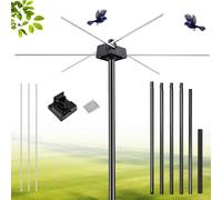 Yaocom 15' Telescoping Martin House & Gourd Pole, Purple Martin Housing Kit Durable Birdhouse Mounting System with Gourd Hangers & Mounting Accessories, Easy Assembly