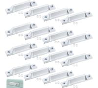 Yaocom 16 Pcs Window Sash Lift Deluxe Sash Lifter, 3-5/16", Window Handle Die-cast Zinc Construction for Compression Resistance, Screws Not Included (White)