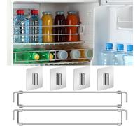 Yaocom 2 Pcs Rv Refrigerator Bars 12.44"-22.63" Adjustable Stainless Steel RV Fridge Tension Rods Refrigerator Accessories Extendable Food and Drink Stabilizers Prevent Messy Spills During Travel
