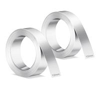 Yaocom 2 Pcs Stainless Steel Tape for Embossing Tool 1/2 Inch x 21 Feet Silver High Temperature Non Adhesive Stainless Steel Embossing Tape
