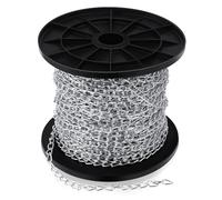 Yaocom 200 ft Galvanized Steel Hanging Jack Chain Metal Silver Link Chain Roll Spool for Light Fixture, Bird Feeders, Overhead Lights, Artworks, Flowerpots (1.3mm)