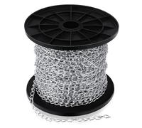 Yaocom 200 ft Jack Chain Galvanized Steel Hanging Chain Link Chain Silver Chain Roll Chain Spool Metal Light Fixture Chain for Bird Feeders, Overhead Lights, Artworks, Flowerpots (2mm)