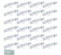 Yaocom 24 Pcs Window Sash Lift Deluxe Sash Lifter, 3-5/16", Window Handle Die-cast Zinc Construction for Compression Resistance, Screws Not Included (White)