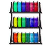 Yaocom 3-Tier 3D Printer Filament Storage Rack Hanging Design Heavy Duty Metal Holder Wall Bracket Filament Storage for 3D Printer Rolling Filament for Abs/pla/TPU/Nylon Accessories Office Home
