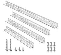 Yaocom 4 Pcs Garage Door Reinforcement Bracket 26, 20, 14 Inches Universal Garage Door Opener Hanging Installation Kit Galvanized Steel Garage Door Parts and Hardware for Mounting Overhead Ceiling