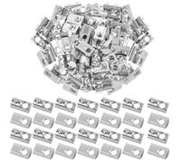 Yaocom 50 Pcs 3030 Series M5 T Nuts Half Roll in Spring Silver Thread Spring Carbon Steel European Standard T Nut for Aluminum Extrusion Profile