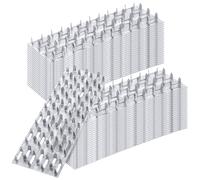 Yaocom 50 Pcs Pronged Truss Plate 2 x 6 Inch Flat Mending Plates Galvanized Steel Repair Tie Roof Bracket Truss Connector with 1 mm Thickness Nail Teeth for Wood Timber Roofing Stud