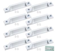 Yaocom 8 Pcs Deluxe Sash Lifter, 3-5/16", White Die-cast Zinc Construction for Compression Resistance, Screws Not Included