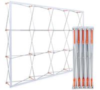 Yaocom 8 x 10 ft Portable Pop up Display Stand Tension Backdrop Booth Collapsible Trade Show Booth for Exhibit, Conference, Weddings, Party, Collapsible Space Truss (Frame Only)