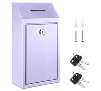 Yaocom Metal Money Box,Morandi Purple,10.24 x 5.71 x 2.95 Inch,No Lid