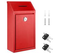 Yaocom Metal Money Box,Red,10.24 x 5.71 x 2.95 Inch,No Lid