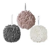 yaocoral 2 Pack Chenille Hand Towels,Kitchen Hand Towels Hanging,Hand Towels with Loops,Bathroom Hand Towels,Quick Dry Hand Bath Towel,Soft Absorbent Microfiber Hand Towels (Pink Grey)