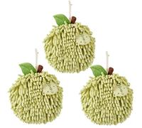 yaocoral 3 Pack Cute Fuzzy Chenille Hand Towel Ball with Hanging Loops