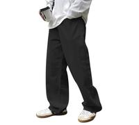 YAODAMAI Männer schlanke und drapierte amerikanische Casualhose 2025 neu Herbst- und Frühlingsmodell lockere gerade Hosen mit modifiziertem Beinpassung Bodenhose für Männer