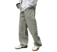 YAODAMAI Männer schlanke und drapierte amerikanische Casualhose 2025 neu Herbst- und Frühlingsmodell lockere gerade Hosen mit modifiziertem Beinpassung Bodenhose für Männer